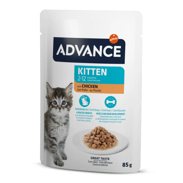 Advance Tavuklu Pouch Konserve Yavru Kedi Maması 85 gr
