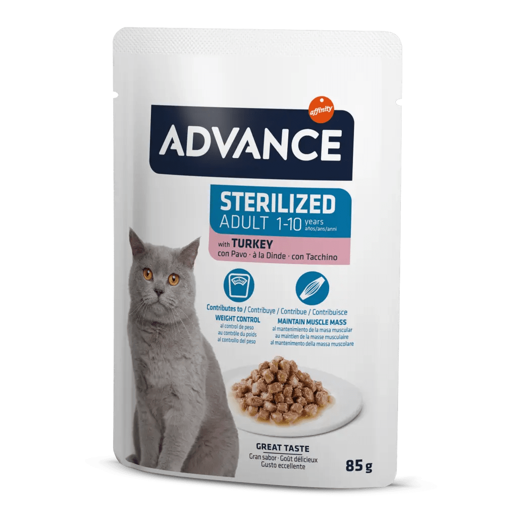 Advance Hindi Etli Pouch Kısırlaştırılmış Yetişkin Kedi Maması 85 gr
