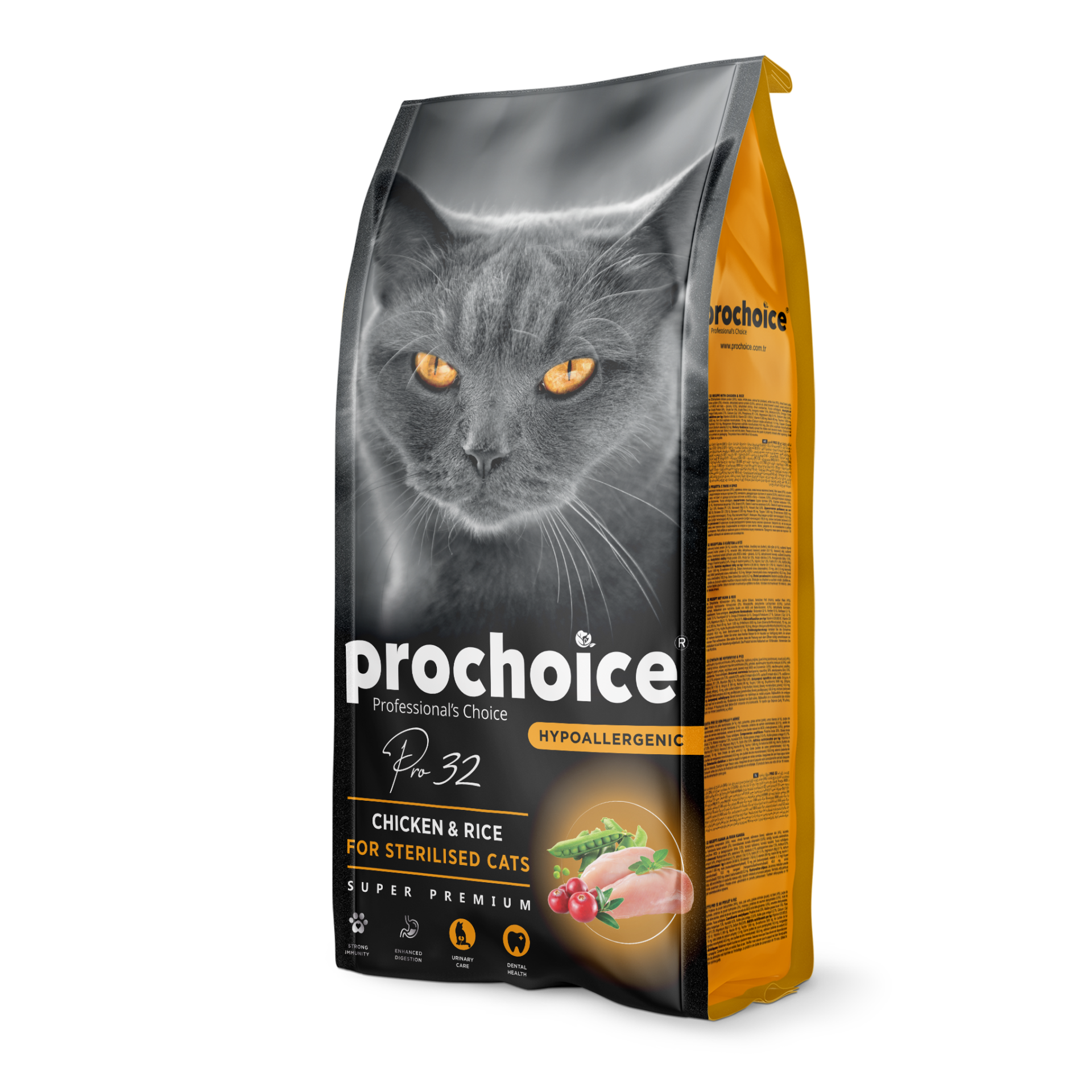 Prochoice Pro32 Sterilized Cats - Chıcken & Rice Kedi Maması 15 Kg