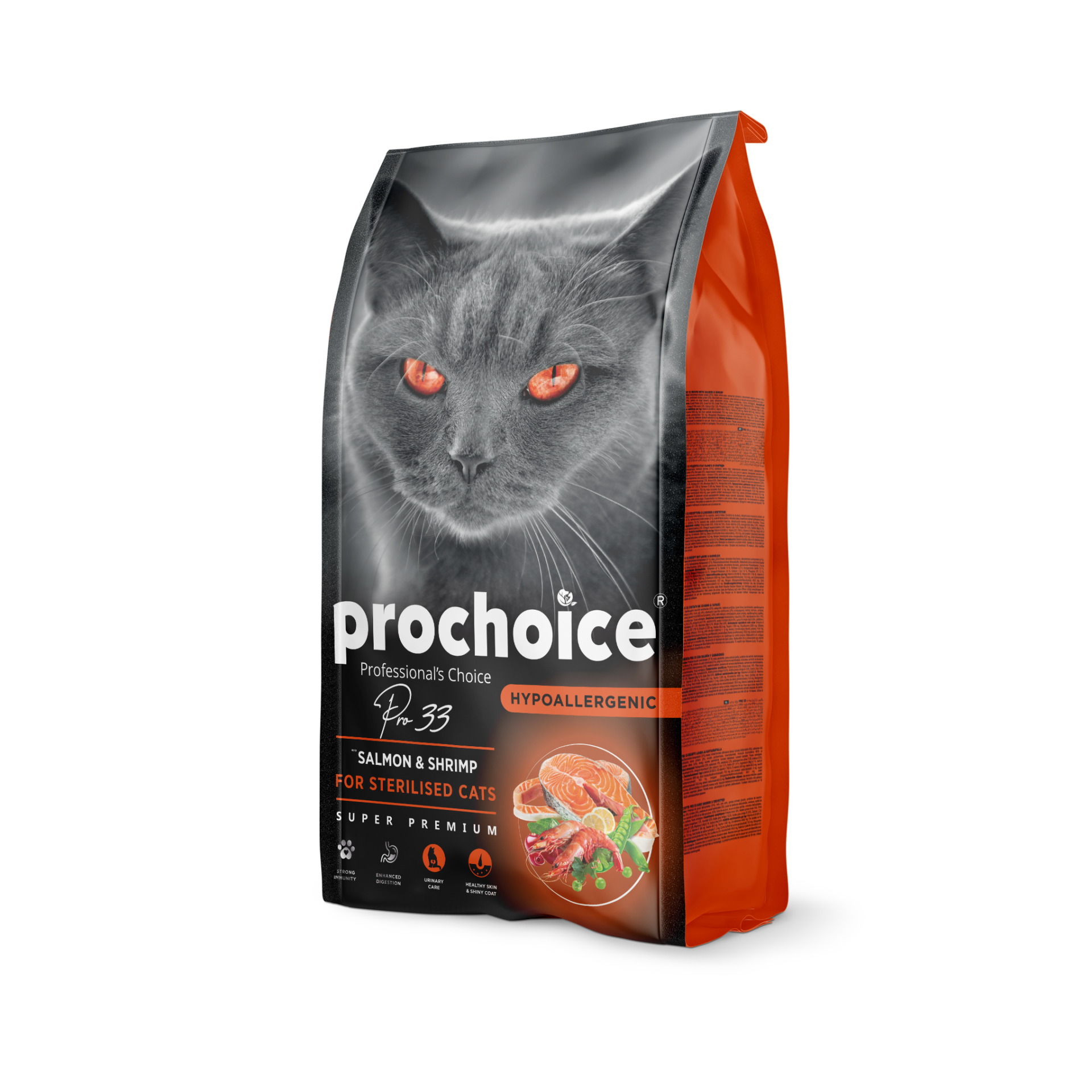 Prochoice Pro33 Sterilized Cats - Salmon & Shrimp Kedi Maması 2 Kg