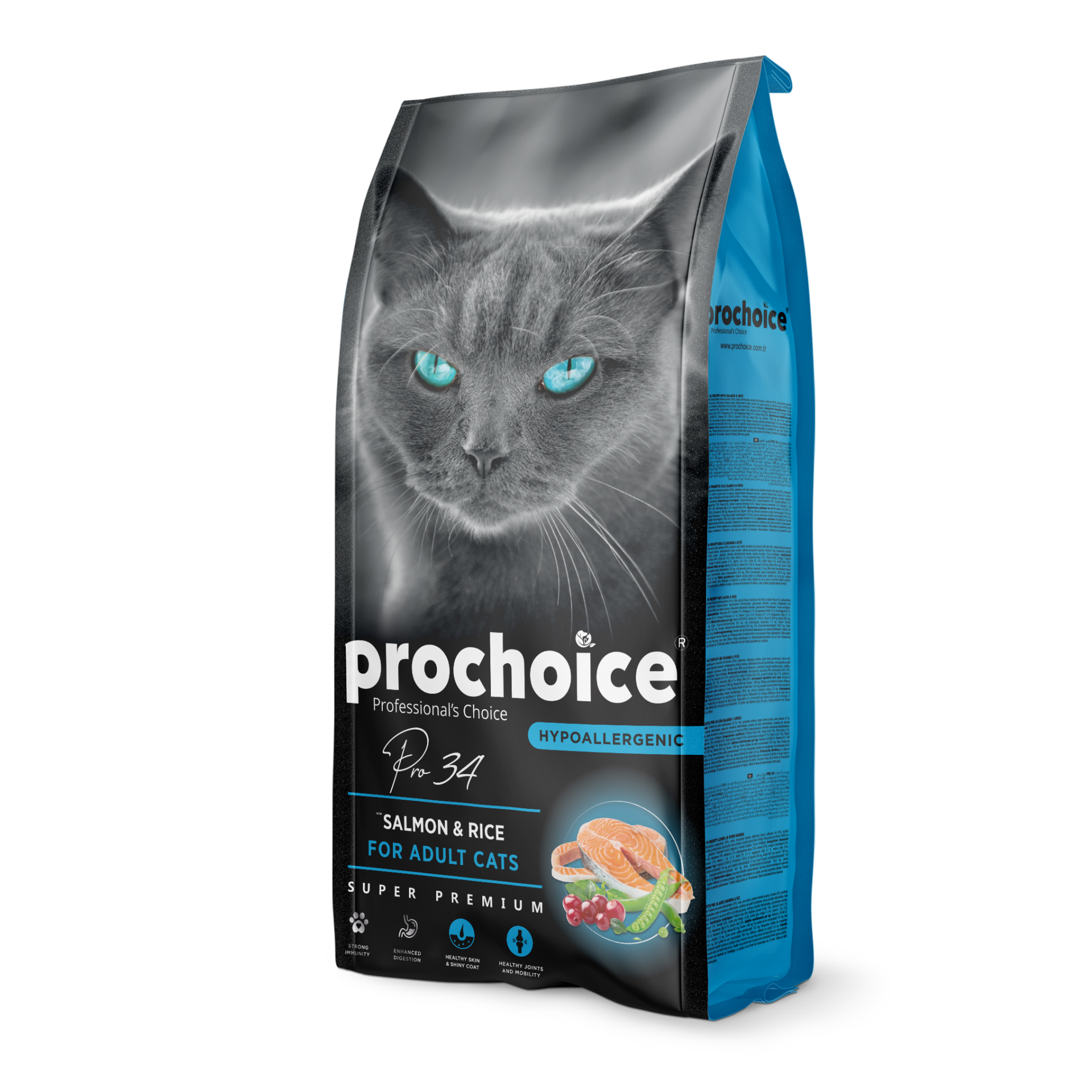 Prochoice Pro34 Adult Cats - Salmon & Rice Kedi Maması 15 Kg