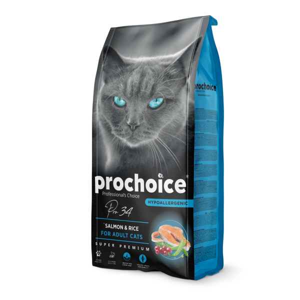 Prochoice Pro34 Adult Cats - Salmon & Rice Kedi Maması 15 Kg