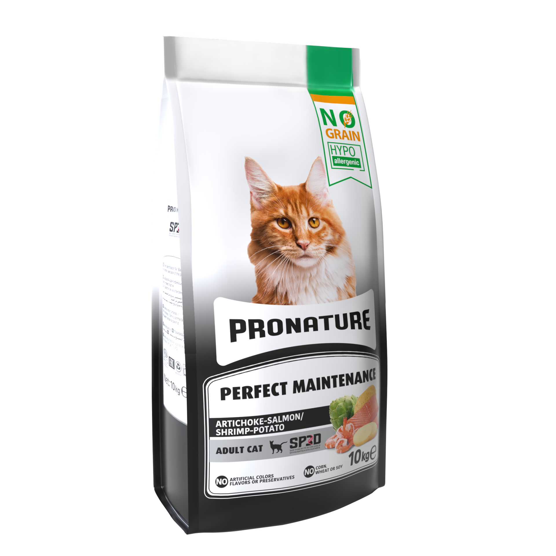Pronature Hypo-Allergenic Tahılsız Somonlu Karidesli ve Enginarlı Yetişkin Kedi Maması 10 Kg