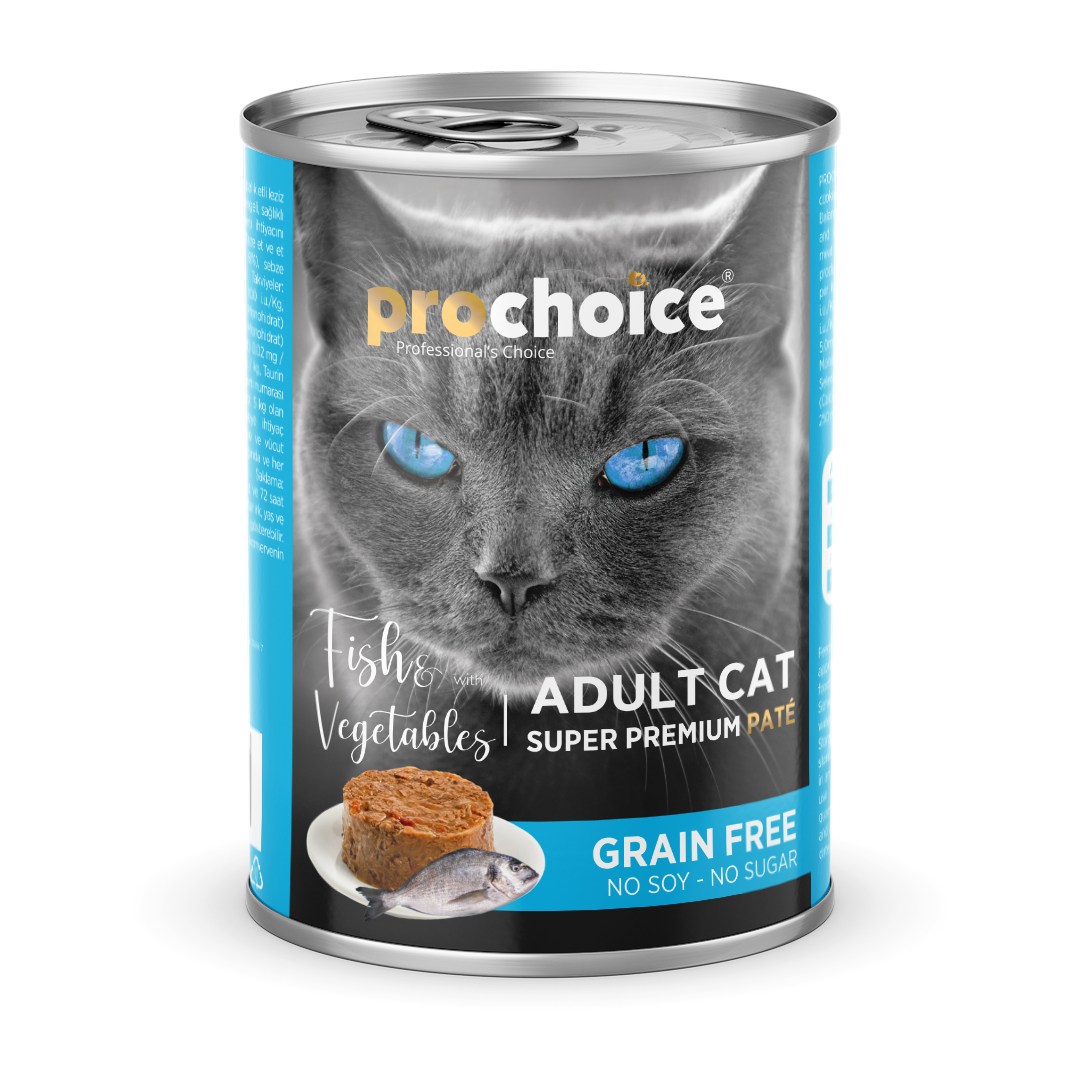 Prochoice Fish & Vegetables Pate For Adult Cats Yaş Kedi Maması 400 gr