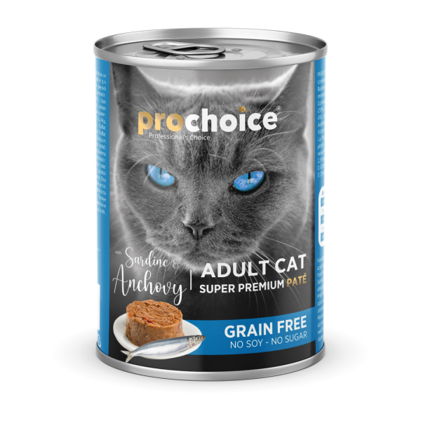 Prochoice Sardines & Anchovy Pate For Adult Cats Yaş Kedi Maması 400 gr
