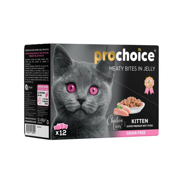 Prochoice Chicken & Liver Family Pack For Kittens Yaş Kedi Maması 85gr * 12 Adet