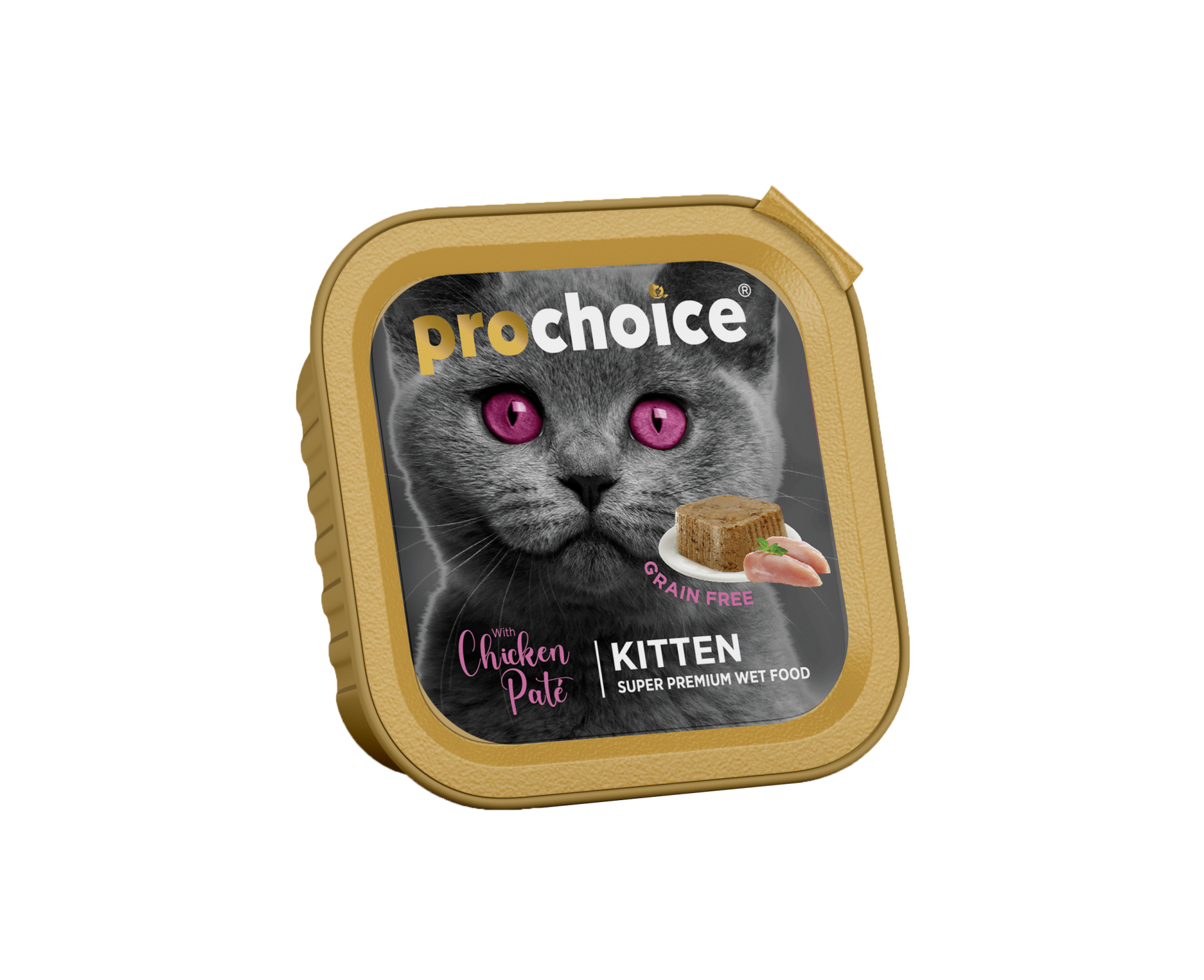 Prochoice Chicken Pate  For Kittens Alu Tray Yaş Kedi Maması 100 gr
