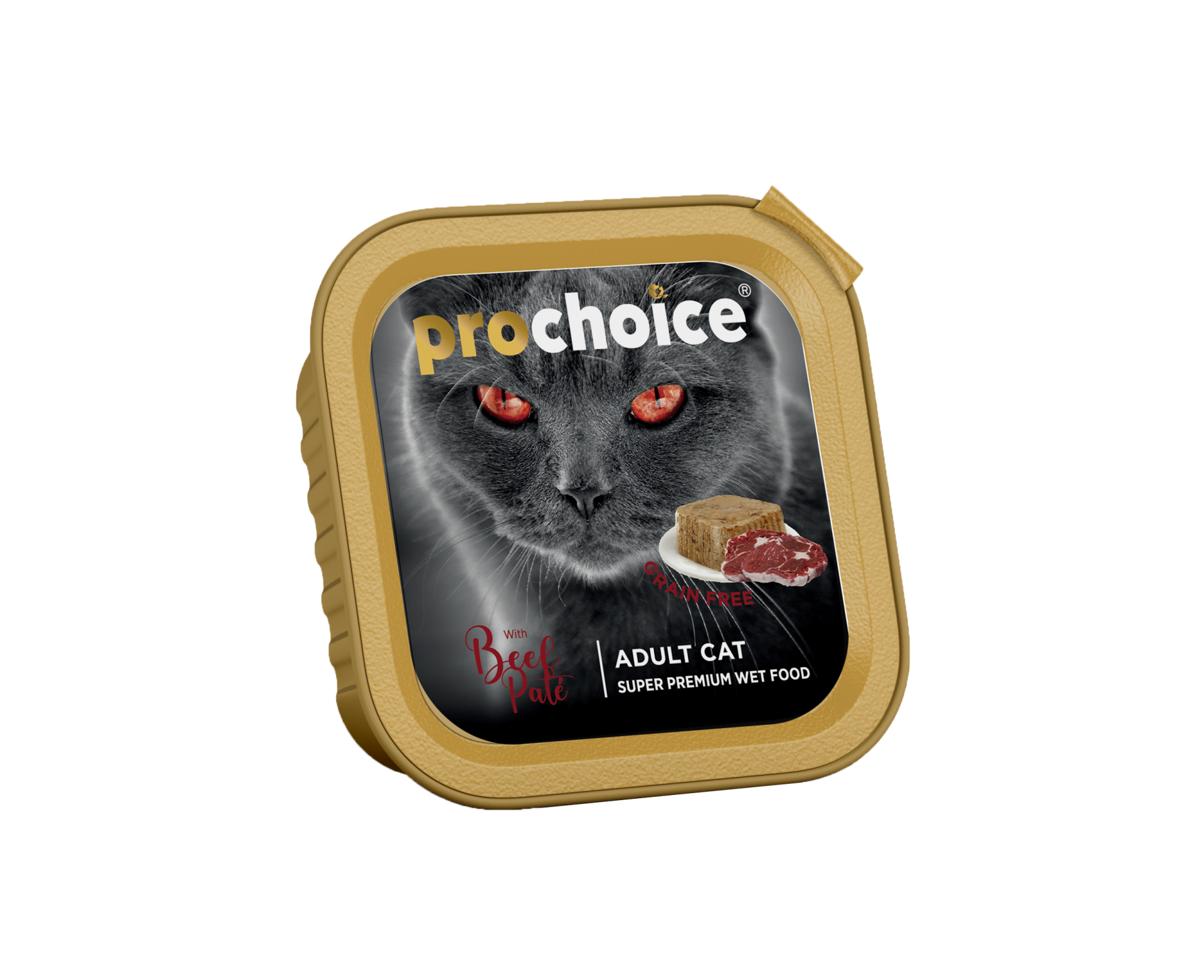 Prochoice Beef Pate Gf Adult Cats Alu Tray Yaş Kedi Maması 100 gr