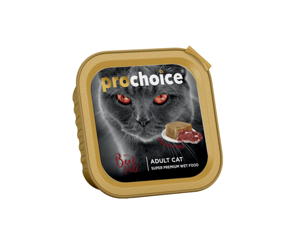 Prochoice Beef Pate Gf Adult Cats Alu Tray Yaş Kedi Maması 100 gr