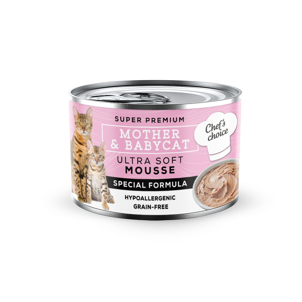 Chef's Choice Mother & Baby Cat Soft Mousse Chicken Yaş Kedi Maması 200 gr
