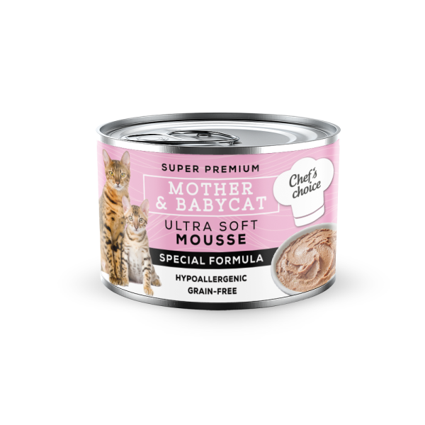 Chef's Choice Mother & Baby Cat Soft Mousse Chicken Yaş Kedi Maması 200 gr