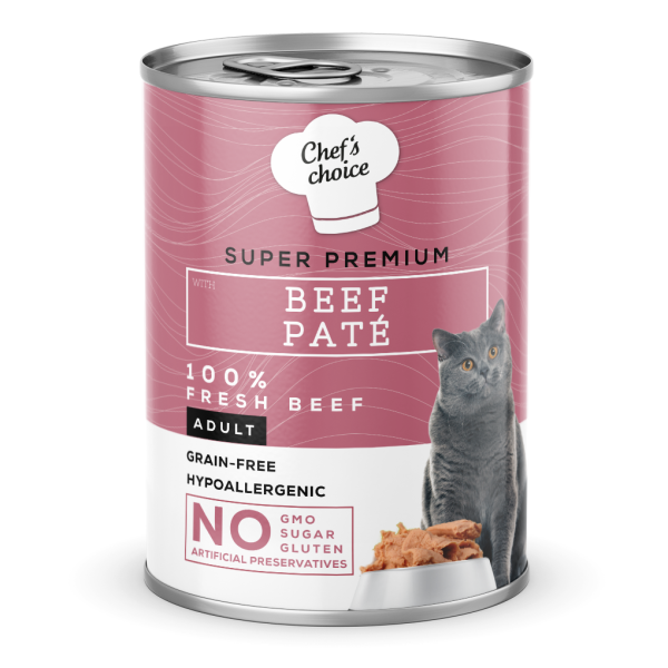 Chef's Choice Beef Pate Yaş Kedi Maması 400 gr