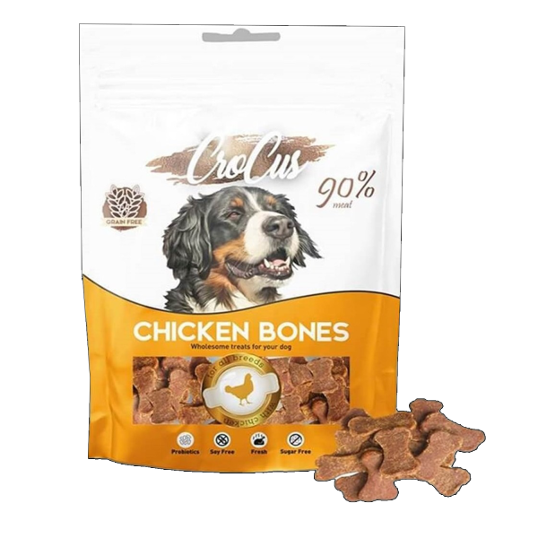 Crocus Bones Tavuklu Tahılsız Köpek Ödülü 80 Gr