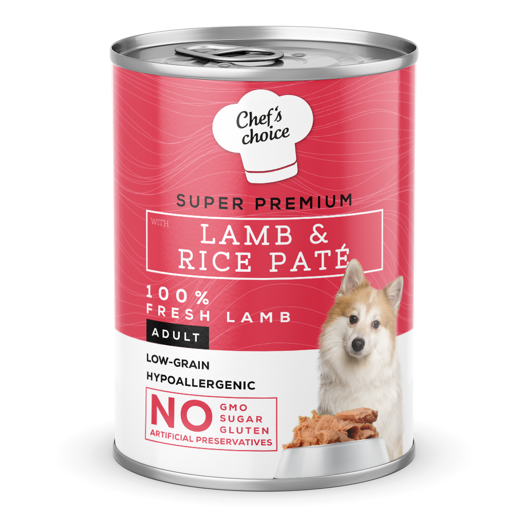 Chef's Choice Kuzulu ve Pirinçli Ezme Yetişkin Köpek Konservesi 400 gr