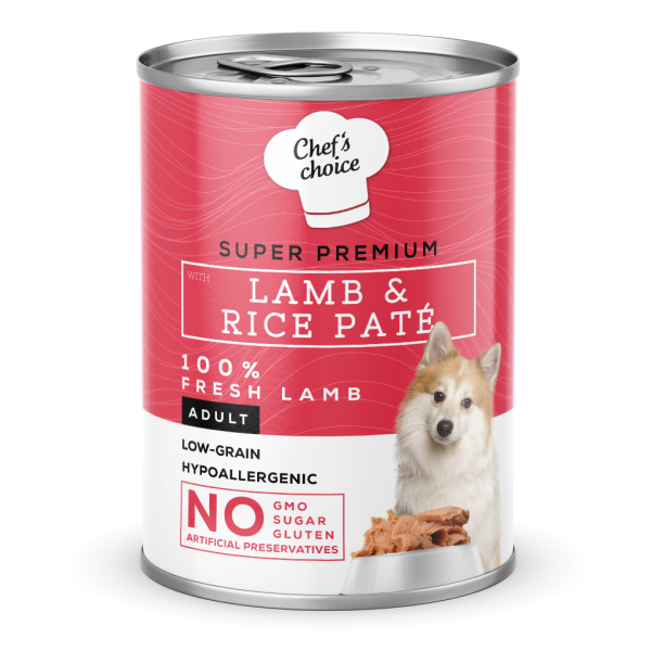 Chef's Choice Kuzulu ve Pirinçli Ezme Yetişkin Köpek Konservesi 400 gr