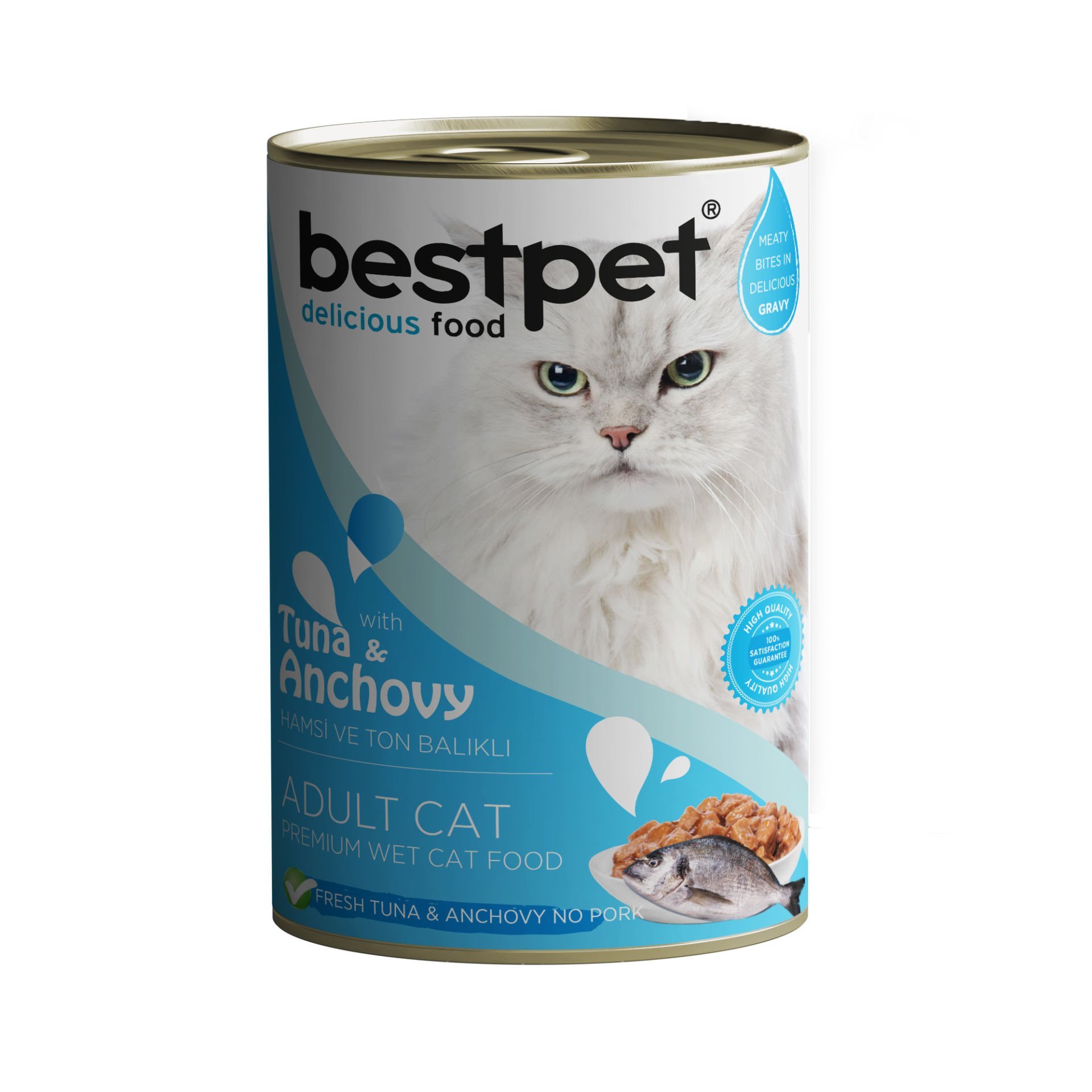 Bestpet Tuna & Aanchovy In Jelly Yaş Kedi Maması 400 gr