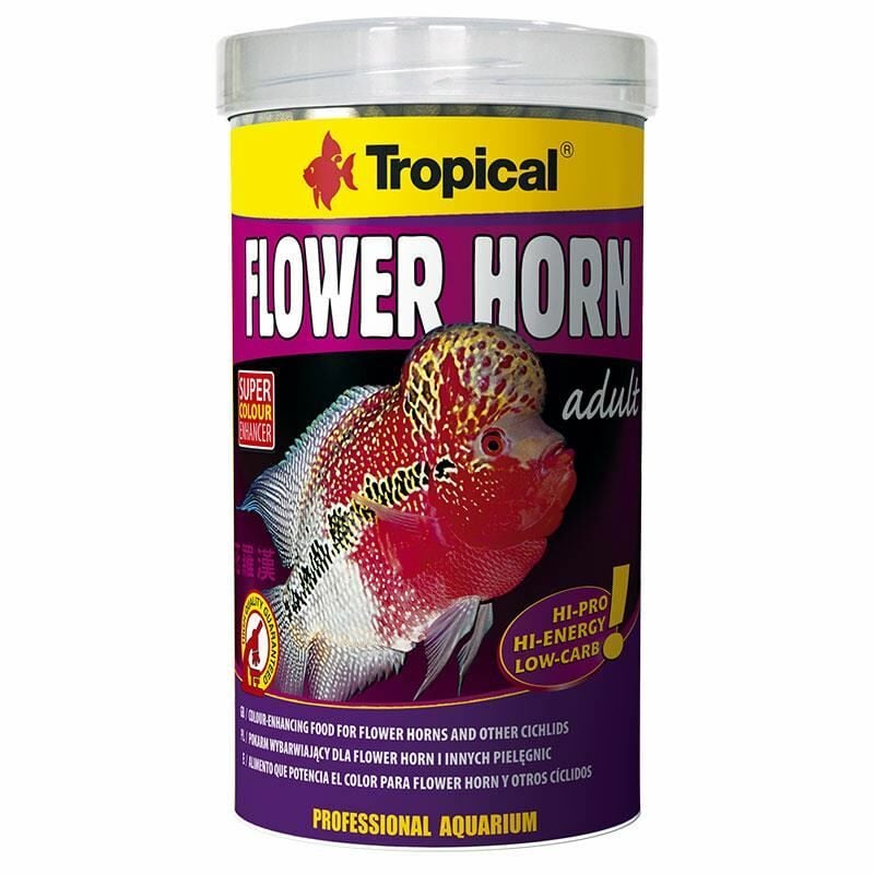Tropical Flower Horn Adult Pellet Balık Yemi 1000 ml