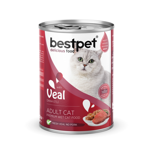 Bestpet Veal In Jelly Yaş Kedi Maması 400 gr