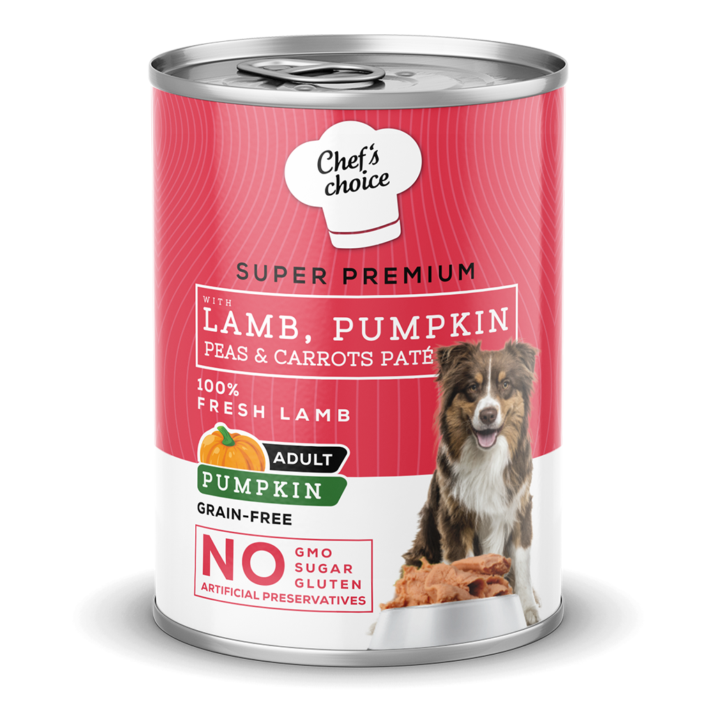 Chef's Choice Kuzulu ve Bal Kabaklı Tahılsız Ezme Yetişkin Köpek Konservesi 400 gr