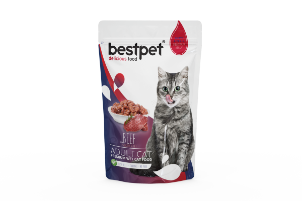 Bestpet Beef In Jelly Pouch Yaş Kedi Maması 85 gr