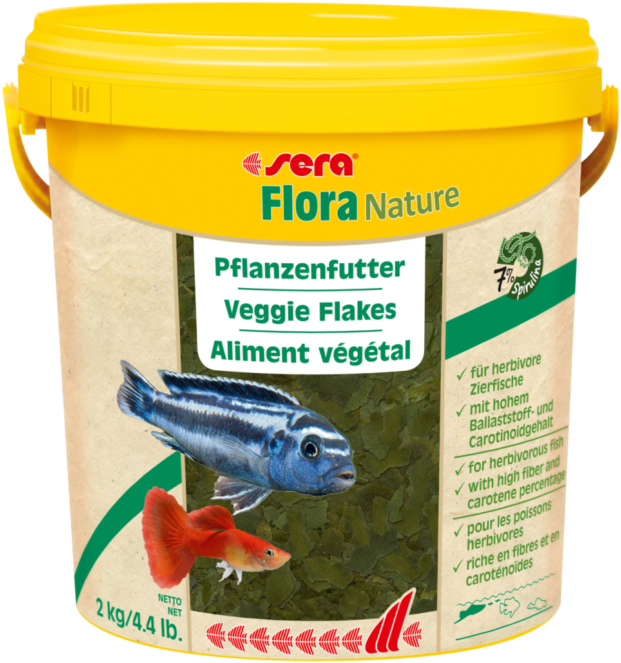 Sera Flora Nature Bitkisel Balık Yemi 10 Lt
