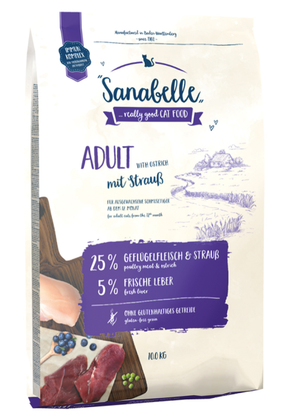 Sanabelle Adult Deve Kuşu Etli Yetişkin Kedi Maması 10 Kg